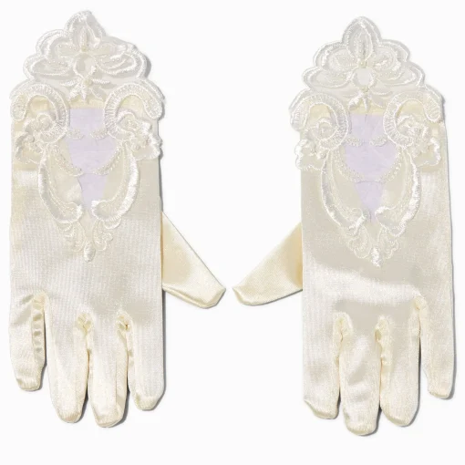 Gants brodés satinés blancs pour occasion spéciale Claire's Club - 1 paire