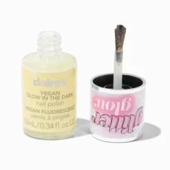 Glitter Glow Vegan Glow in The Dark Nail Polish - Yellow