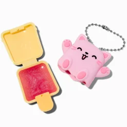 Gloss chat joyeux rose Pucker Pops® - Barbe à papa