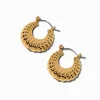 Gold-tone Crescent Hoop Earrings