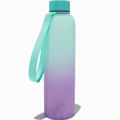 Gourde à fleurs avec dégradé vert et violet