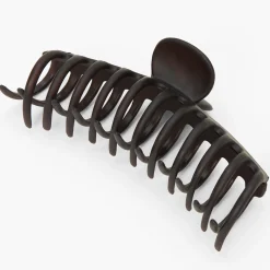Grande pince à cheveux noire mate