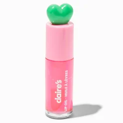Huile pour lèvres rose cœur vert