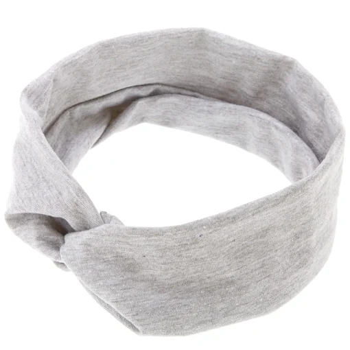 Large bandeau en jersey gris chiné