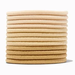 Élastiques de luxe brun roux et crème variés - Lot de 12