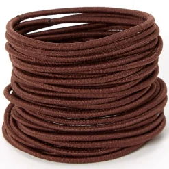 Élastiques de luxe marron - Lot de 30