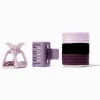 Élastiques et pinces à cheveux athlétiques violets - Lot de 14