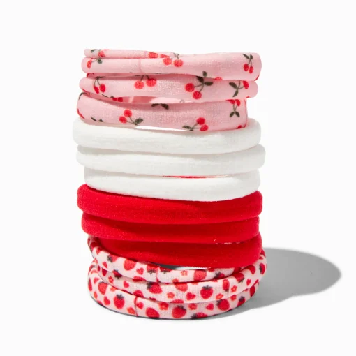 Élastiques roulés Cherry Time — Lot de 12