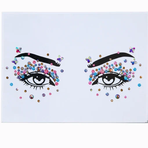 Liners de strass papillon iridescent et pastel