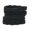 Lot de 5 élastiques à cheveux torsadés noirs