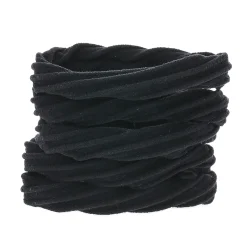 Lot de 5 élastiques à cheveux torsadés noirs