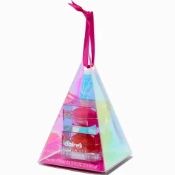 Lot de baumes à lèvres boule de Noël rose vif et corail - Lot de 2