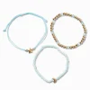 Lot de bracelets perlés d’inspiration « Never Lost » bleu clair - Lot de 3