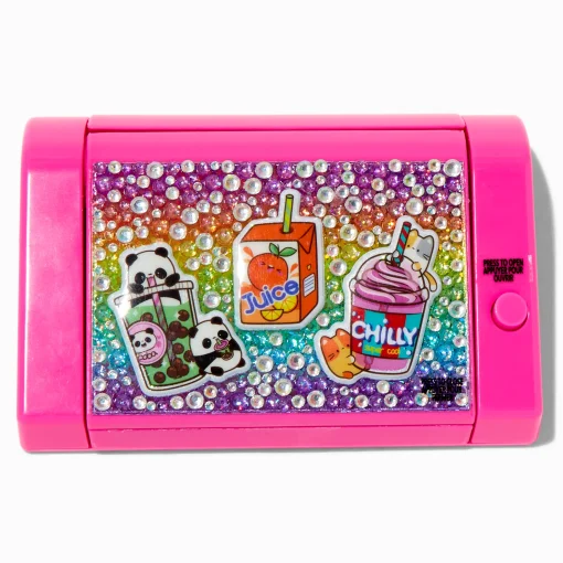 Lot de gloss à ouverture mécanique rose bling-bling petits animaux boissons