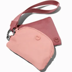 Lot de porte-monnaie en nylon mauve - Lot de 2