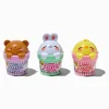 Lot de pots de gloss petits animaux nouilles porte-bonheur - Lot de 3