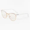 Lunettes à verres transparents avec ligne de sourcils transparente