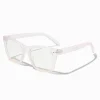 Lunettes à verres transparents rectangulaires rose clair
