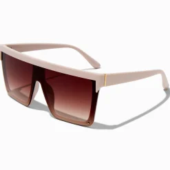 Lunettes de soleil écran barre brun clair