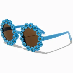 Lunettes de soleil fleurs bleues Claire's Club