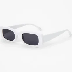 Lunettes de soleil rétro rectangulaires - Blanc