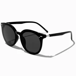 Lunettes de soleil rétro rondes et noires