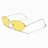 Lunettes ovales ondulées jaunes