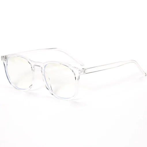 Lunettes rondes transparentes réduisant la lumière bleue - Transparent