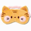 Masque de sommeil chat orange en peluche