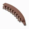 Matte Brown Banana Hair Claw