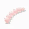 Matte Pink Flower Banana Hair Claw Clip