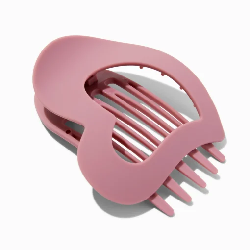 Mauve Heart Yoga Hair Claw