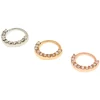 Mini anneaux de piercing cartilage 0,8 mm en métaux mixtes - Lot de 3