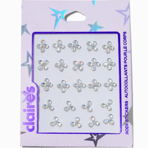 Mini Iridescent Flowers Body Gems