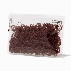 Mini élastiques doux pour les cheveux marron - Lot de 1 000