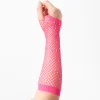 Mitaines en résille avec strass - Rose