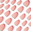 Oblong Glitter French Tip Long Almond Vegan Faux Nail Set - 24 Pack