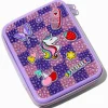 Palette compacte de maquillage et boîte en fer violette licorne Y2K
