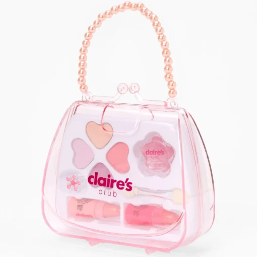 Palette compacte de maquillage sac à main perles d'imitation Claire's Club