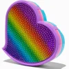 Palette de maquillage de grande taille cœur arc-en-ciel