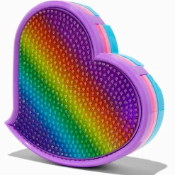 Palette de maquillage de grande taille cœur arc-en-ciel