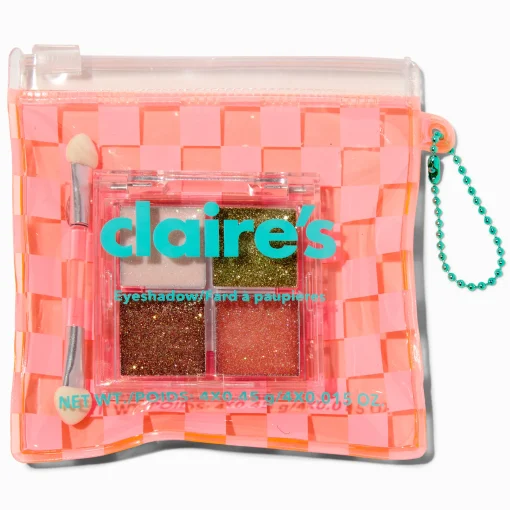 Palette d’ombres à paupières à carreaux orange