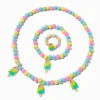 Parure de bijoux perlés sucette multicolore mate Claire's Club - Lot de 3