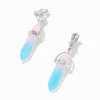 Pendantes à clip avec strass mystiques phosphorescents 2,5 cm bleues et roses