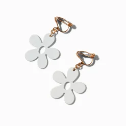Pendantes à clip marguerites blanches