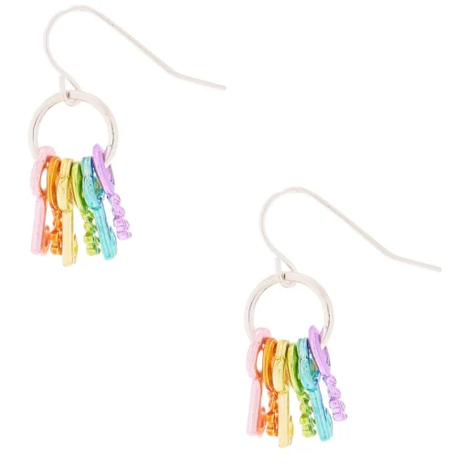 Pendantes avec clés arc-en-ciel 2,5 cm