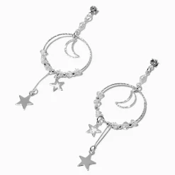 Pendantes 8 cm anneaux célestes délicates