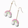 Pendantes 5 cm arc-en-ciel couleur dorée
