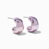 Pendantes 2,5 cm haricot épais violettes