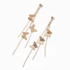 Pendantes 10 cm triple papillon couleur dorée